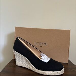 J Crew canvas espadrille wedges